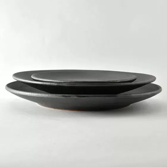 信楽焼 kuro プレート 18cm